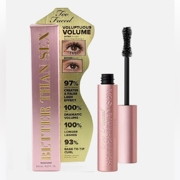 TOO FACED! BETTER THAN SEX VOLUMIZING & LENGTHENING MASCARA! FULL SIZE! NIB! - Picture 1 of 6